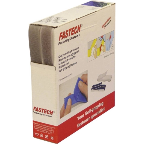 FASTECH® B20-STD082210 Klittenband Om op te naaien Haak- en lusdeel (l x b) 10 m x 20 mm Lichtgrijs 10 m