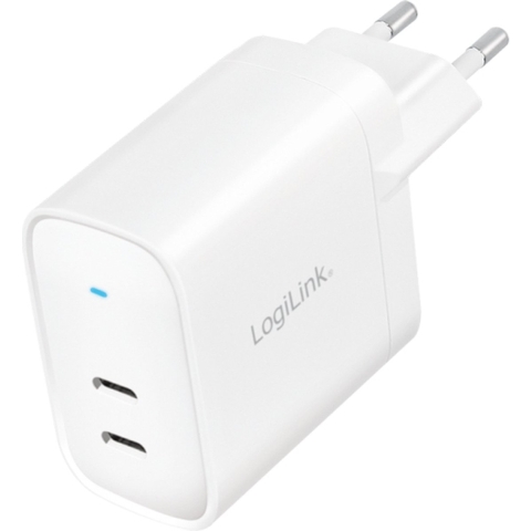 LogiLink PA0282 USB-oplader 20 W 2x USB-C USB PD Binnen USB Power Delivery (USB-PD)