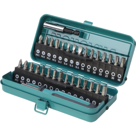 Wolfcraft Bit-box | Sleuf, Kruiskop PH/PZ, TORX® met boring, Inbus | 32-delig - 1388000