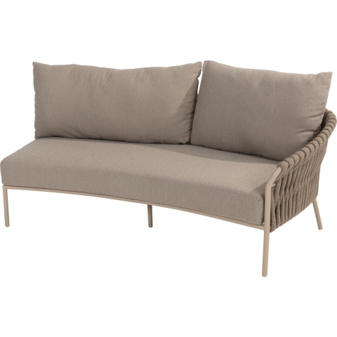 Comino organische 2-zits lounge bank armleuning links latte - 4so
