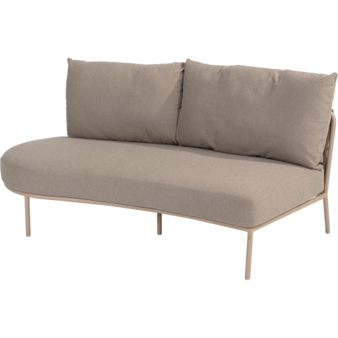 Comino organische 2-zits lounge bank eindmodule rechts latte - 4so