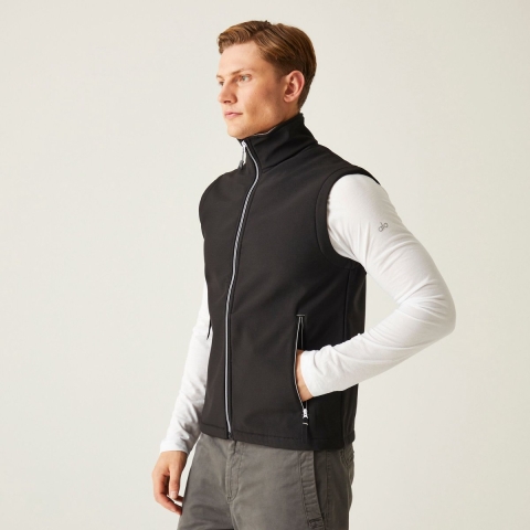 Ragetta RG925 Ascender 2-Layer Softshell Bodywarmer - Black/Mineral Grey - S