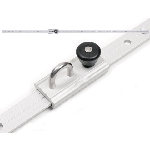 Rails wit eyebolt for flexible shade sail mounting - Sun en shade
