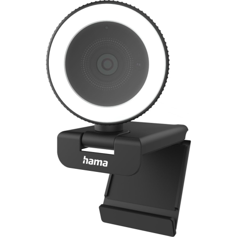 Hama C-850 Pro QHD Webcam + Ringlamp + Afstandsbediening Zwart