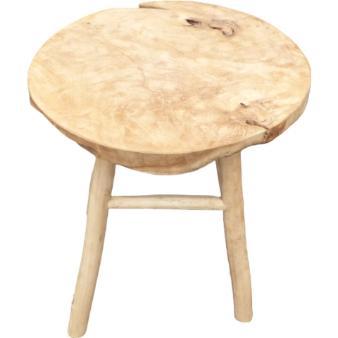 Teak houten kruk groot - Eurofleur aanbieding