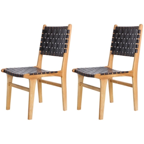 Teak tuinstoel Bantam (set van 2 stoelen) Tuindeco - Tuindeco