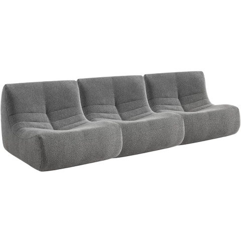 sweeek - Modulaire stoel 1 plaats getextureerde boucle (set van 3)