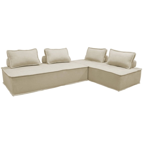 sweeek - 2-zits fauteuil DAO voor gestoffeerde modulair bank (Set van