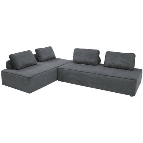 sweeek - Module stoel voor modulaire 2-zits bank in ribfluweel (set