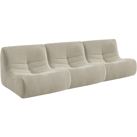 sweeek - Modulaire stoel 1 plaats getextureerde boucle (set van 3)