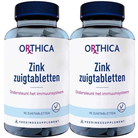 Gratis Verzending: 2x Orthica Zink Zuigtabletten 90 tabletten