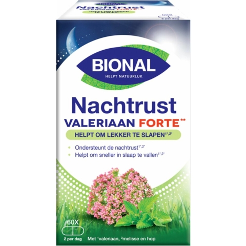 Gratis Verzending: 4x Bional Nachtrust Valeriaan Forte 60 capsules