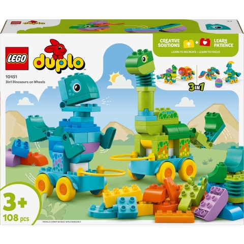 3-in-1 dinosaurussen op wielen