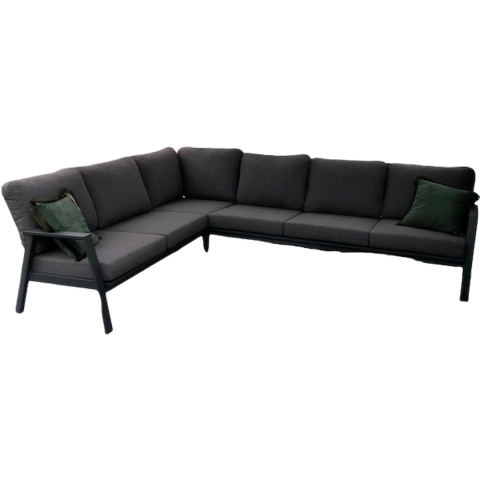 Kreta loungeset antraciet 3-delig - Driesprong collection