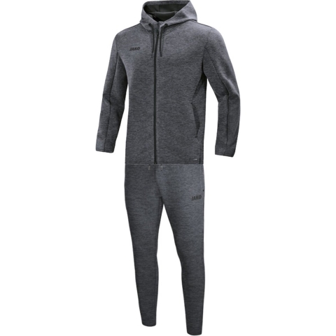 JAKO M9629D Joggingpak Met Sweaterkap Premium Basics Dames - Grijs Gemeleerd - 44
