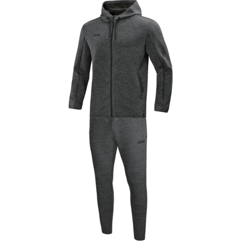 JAKO M9729D Joggingpak Met Kap Premium Basics Dames - Antraciet Gemeleerd - 38