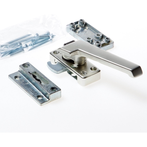 AXA 3318 Raamsluiting F2 met drukknop, nok en haakschoot opbouw rechtsdraaiend - 3318-51-92/E