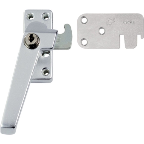 AXA 3319 Veiligheids raamsluiting F1 met cilindersluiting, nok en haakschoot sluithaak linksdraaiend - 3319-81-91/GE