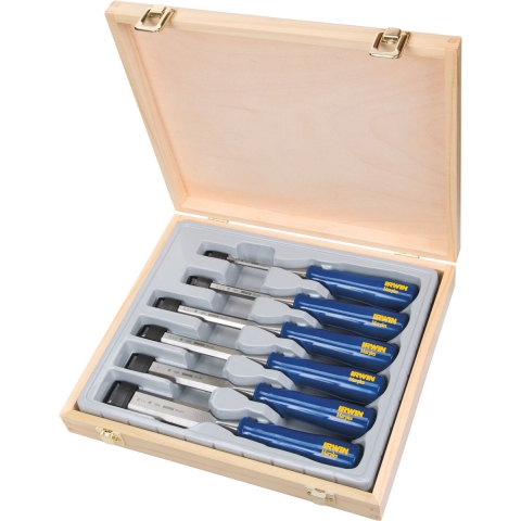 Irwin Houtbeitel M444, 6-delige Set - 6, 10, 13, 19, 25, 32 mm in houten kist - TM444S6