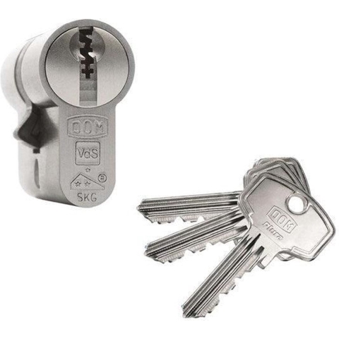 DOM 333 Plura Profielcillinder T-koppeling 30/30 SKG** VE=2 - 333PLAT001P2