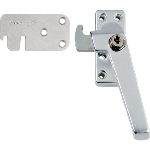 AXA 3319 Veiligheids raamsluiting F1 met cilindersluiting, nok en haakschoot sluithaak rechtsdraaiend - 3319-71-91/GE