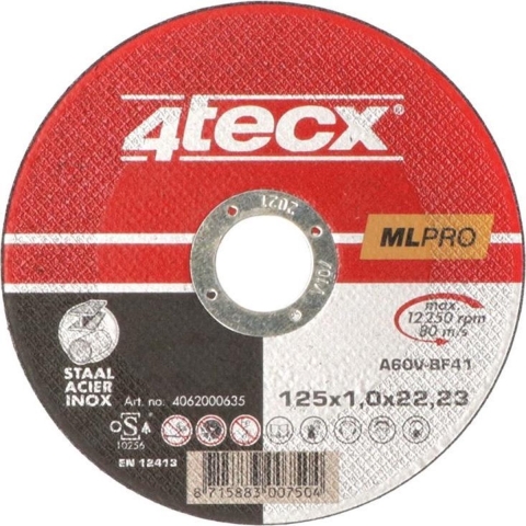 4tecx Slijpschijf Mlpro 125X1 Emmer 100St