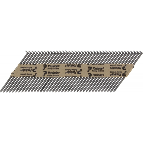Paslode 34° Papier Gebonden Stripnagels IM90 | Blank | Ring | 2.8x70mm | +2x Gas VE=2500 - 142016