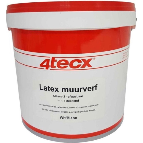 4tecx Latex Wit Afwasbaar Superdek 5L