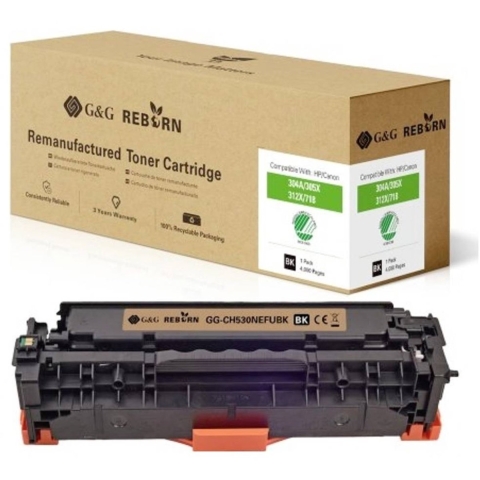 G&G Toner vervangt HP, Canon 304A, 305X, 312X, 718K Compatibel Zwart 4000 bladzijden Reborn remanufactured 21219