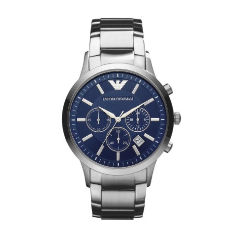 Emporio Armani AR2448 Herenhorloge  43 mm - Zilverkleurig