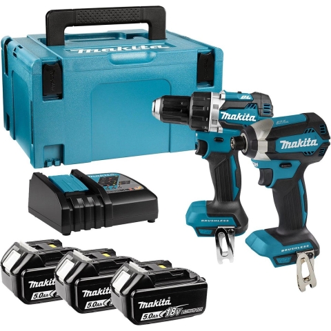 Makita DLX2189T3J Accu Combiset DDF484 + DTD153 18V 5.0Ah in Mbox