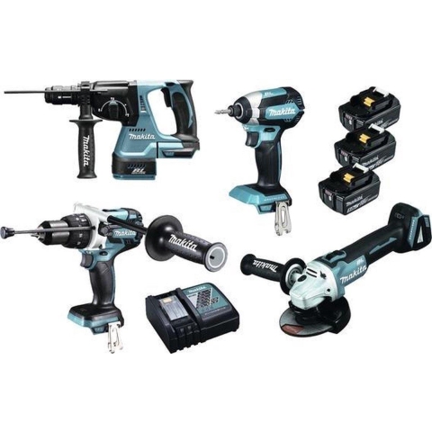 Makita DLX4090TJ1 Accu Combiset 4-delig 18V 5.0Ah in Mbox