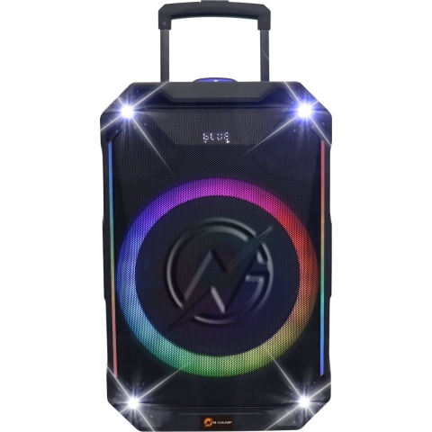 N-GEAR THE FLASH 1540 - Karaoke Speaker - 15" Woofer - Bluetooth - LED Lichtshow - Incl. Draadloze Microfoons