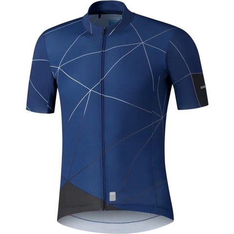 Shimano Breakaway fietsshirt korte mouwen blauw heren