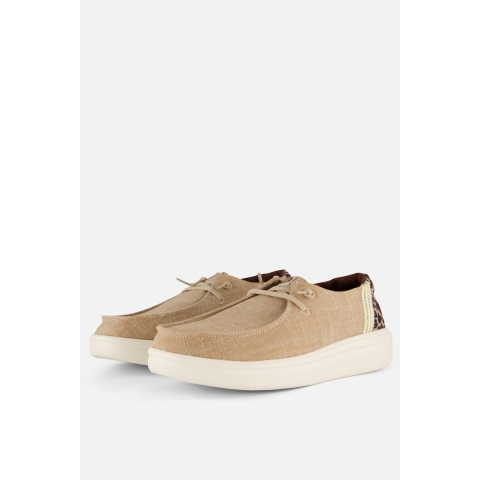 HEYDUDE Instappers Dames Wendy Rise Animal Bruin 43 Textiel