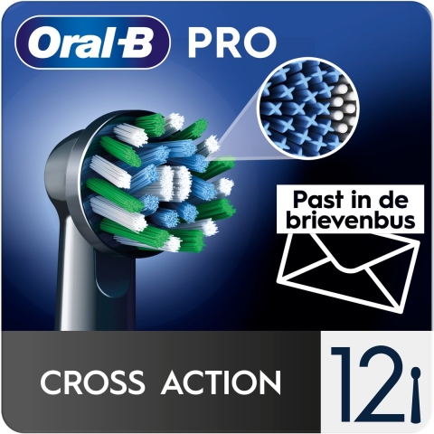 Oral-B Opzetborstels Pro Cross Action Zwart 12 stuks