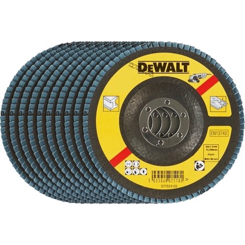 DeWalt Accessoires Lamellen schuurschijf gebogen, Ø115mm, K60 - DT3256-QZ - 10 stuks - DT3256-QZ