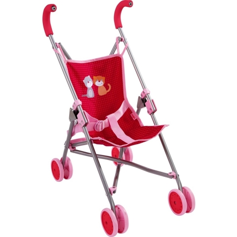HABA Poppenwagen - Rood/Roze - HABA - OneSize - Poppenwagen