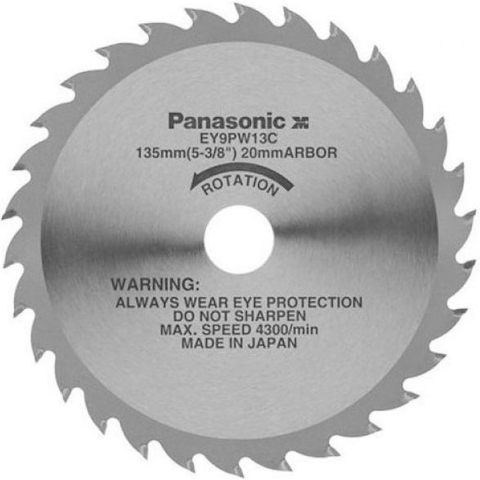 Panasonic Tools Cirkelzaagblad voor Hout | Ø 135mm Asgat 20mm 24T - EY9PW13C
