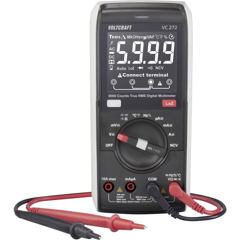 VOLTCRAFT VC272 Multimeter Digitaal CAT III 600 V Weergave (counts): 6000