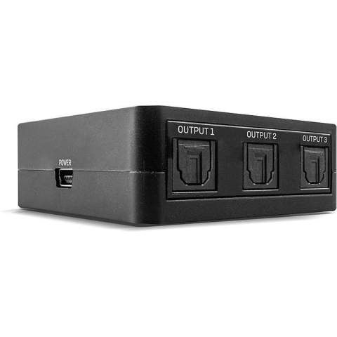 LINDY 70480 3 poorten Toslink-splitter Zwart