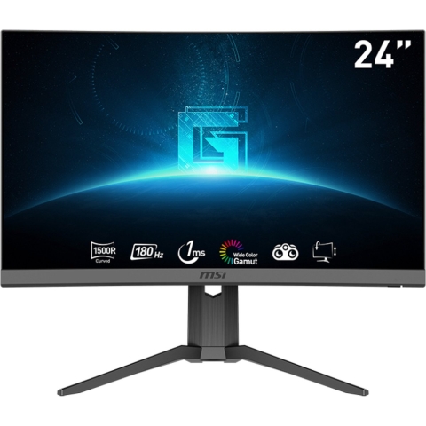 Gebogen PC Gaming Monitor - MSI - G24C6P E2 - 24 - VA Paneel - FHD - 1ms - 180 Hz - DP / HDMI