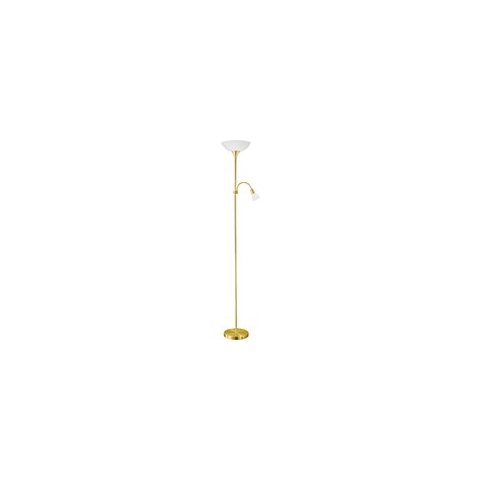 EGLO Up 2 Vloerlamp - E27/E14 - 176,5 cm - Wit/Goud