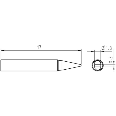 Weller RTP 013 S Soldeerpunt Beitelvorm Lengte soldeerpunt: 17 mm Inhoud: 1 stuk(s)