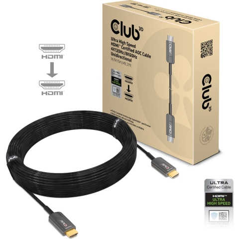 club3D CAC-1377 HDMI-kabel HDMI Aansluitkabel 15 m Zwart
