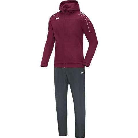 JAKO M9650K Vrijetijdspak Met Kap Classico Kids - Bordeaux - 140
