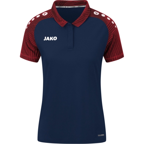 JAKO 6322D Polo Performance Dames - Marine/Rood - 40