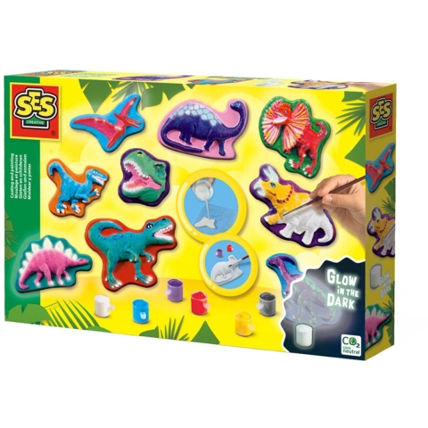 SES Creative - Gegoten en geverfd - Dinosaurussen - SES Creative - OneSize - Creatieve Speelset