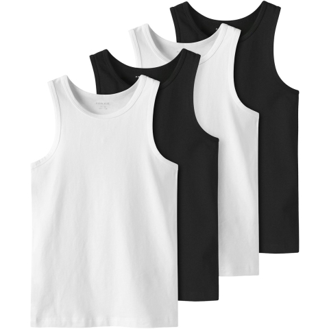 Name It Onderhemd - Noos - NkmTank - 4-pack - Black/w/2 x Brigh - Name It - 7-8 jaar (122-128) - Onderhemd