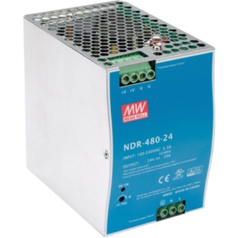 MW Mean Well NDR-480-24 DIN-rail netvoeding 480 W Aantal uitgangen: 1 x Inhoud: 1 stuk(s)